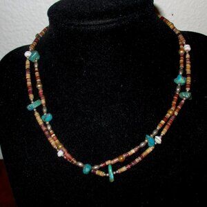Turquoise Puka Shell Beaded Handcrafted Necklaces